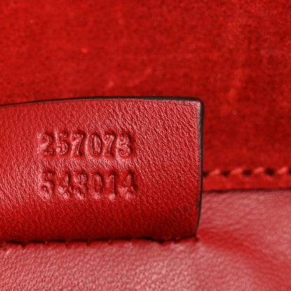 Gucci Patent Microguccissima Small Broadway Clutch Red 7 of 11