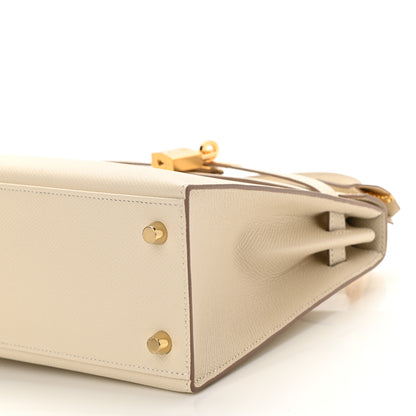 Hermes Epsom Kelly Sellier 25 Craie 7 of 11