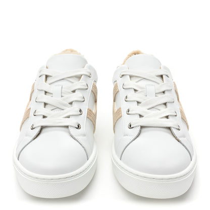 Hermes Calfskin Woolskin Womens Avantage Sneakers 39 White 2 of 7