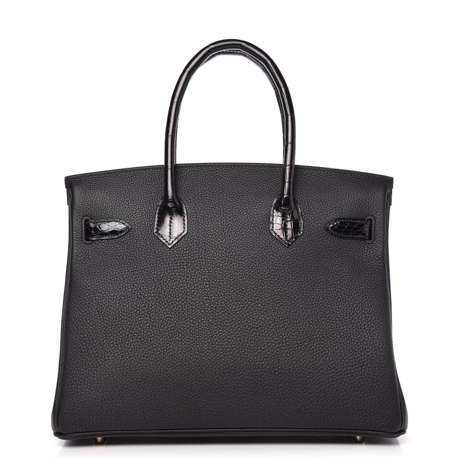 Hermes Taurillon Novillo Shiny Niloticus Crocodile Birkin Touch 30 Black 4 of 32