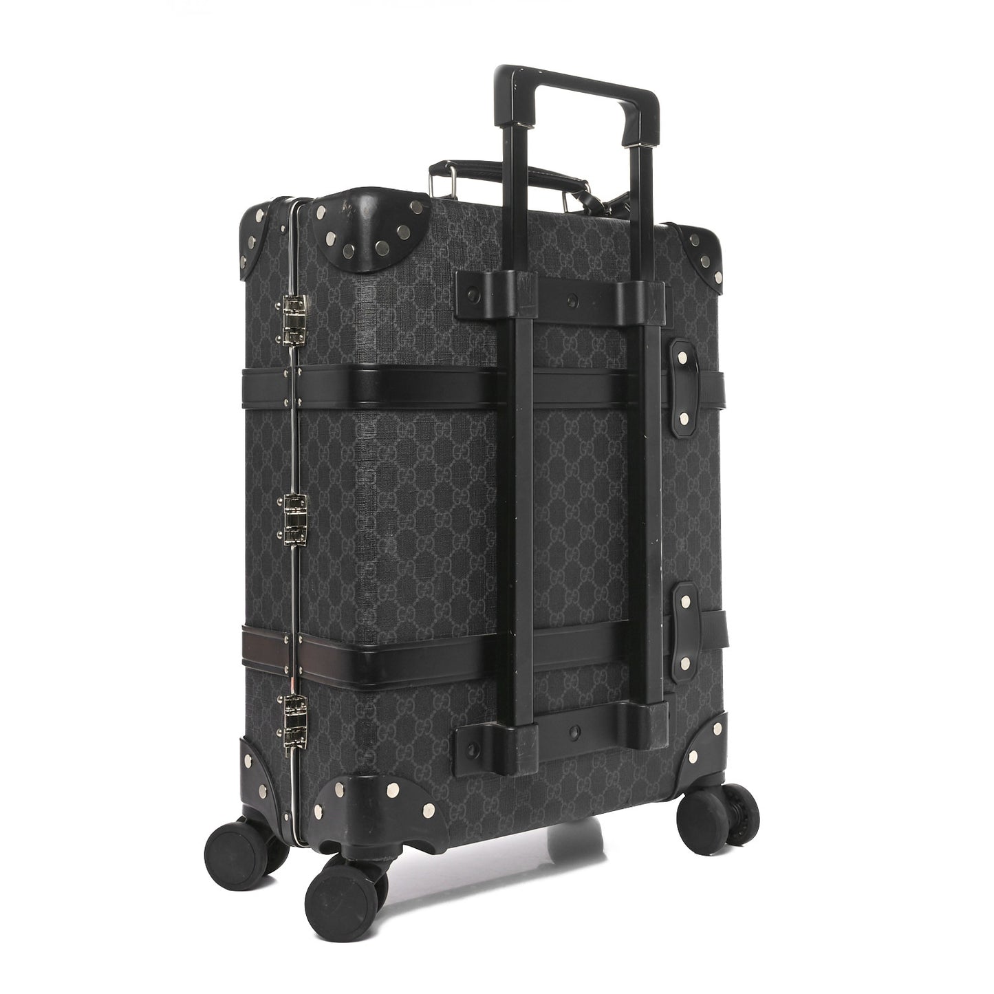GG Supreme Monogram Globe-Trotter Carry-On Black