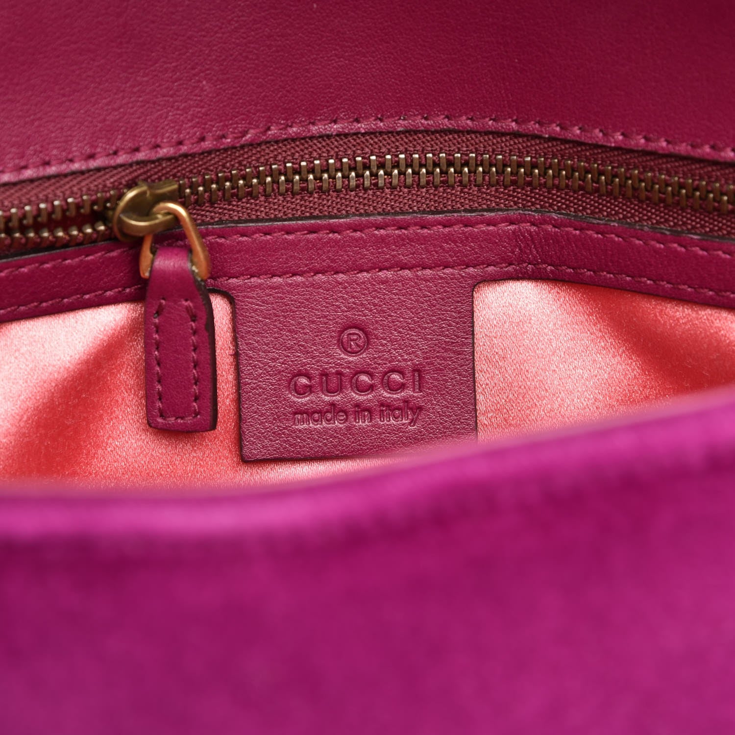 Gucci Velvet Matelasse Small GG Marmont Shoulder Bag Fuchsia Violet Cyclamen 6 of 7