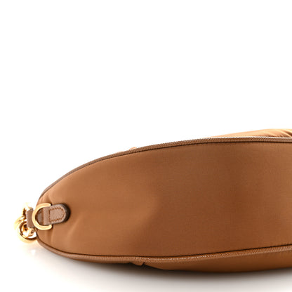 Prada Re-Nylon Saffiano Demi-lune Shoulder Bag Brown 8 of 9