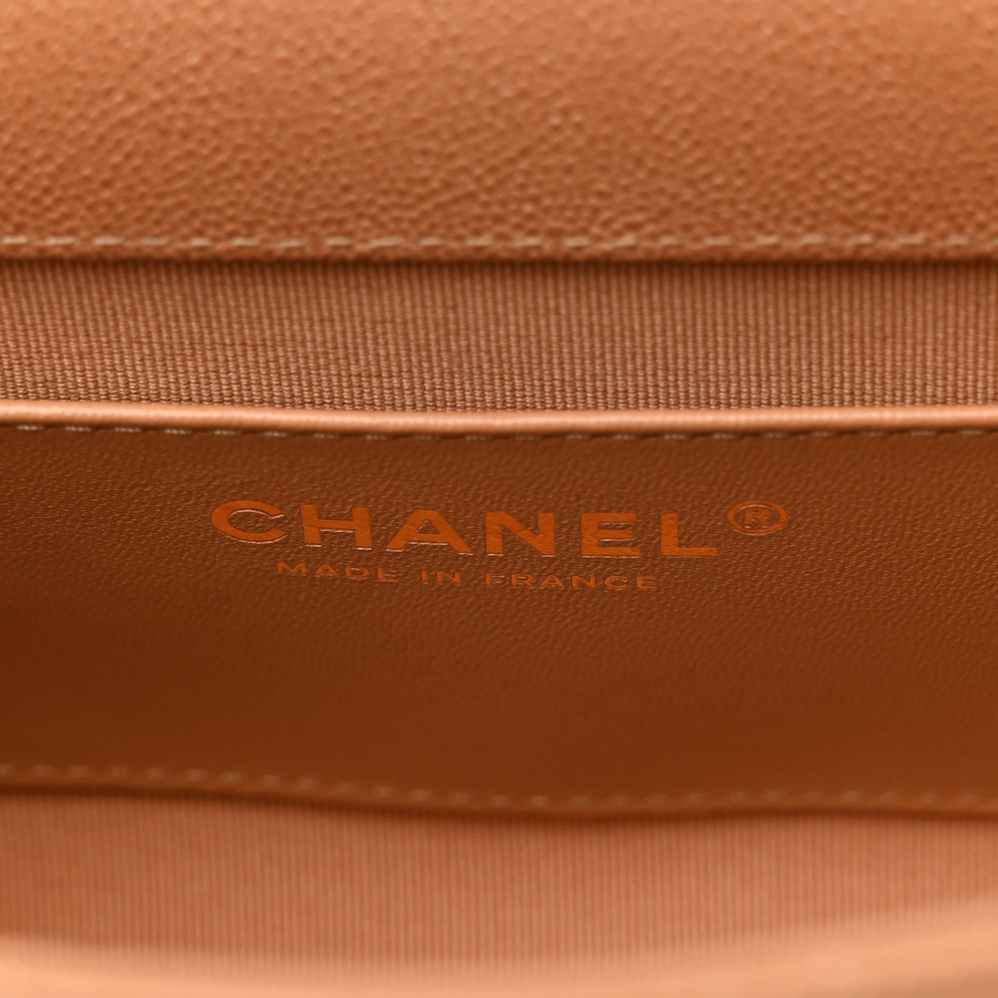 Caviar Quilted Small Flap Dark Beige