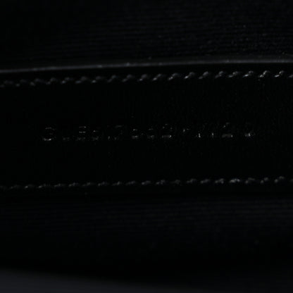 Saint Laurent Grain De Poudre Matelasse Chevron Monogram Envelope Clutch Black 7 of 12