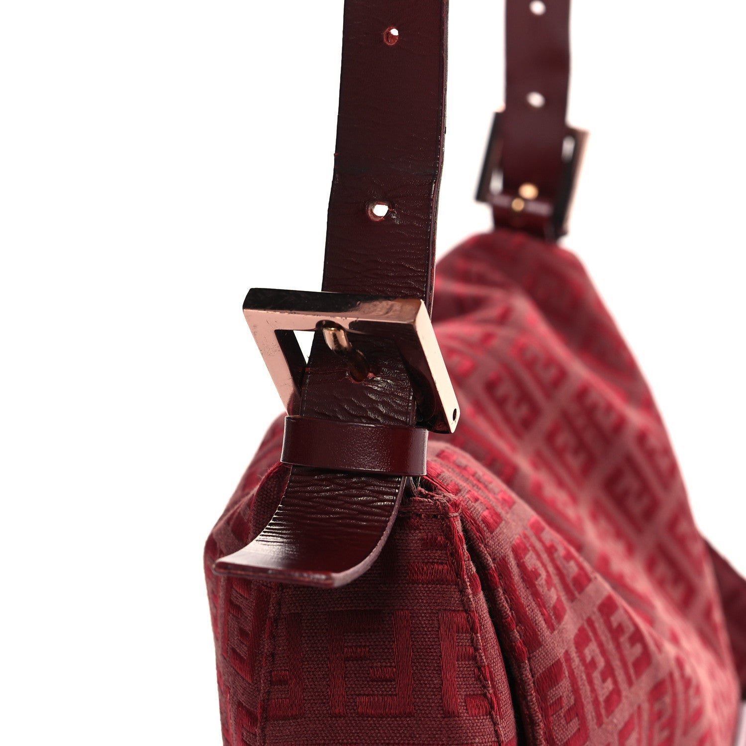 Fendi Zucchino Mama Baguette Red 10 of 12