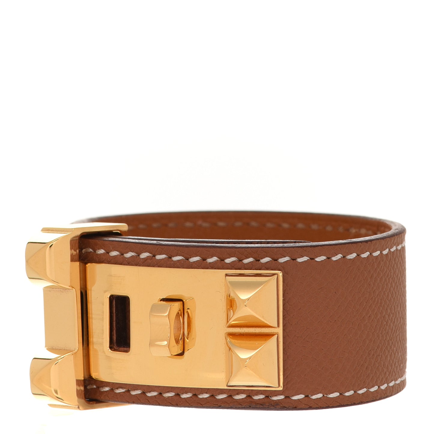 Madame Calfskin Collier de Chien 24 Bracelet T1 Gold