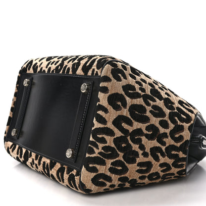 Louis Vuitton Jacquard Velvet Leopard Print Stephen Sprouse North South Bag Black 9 of 14