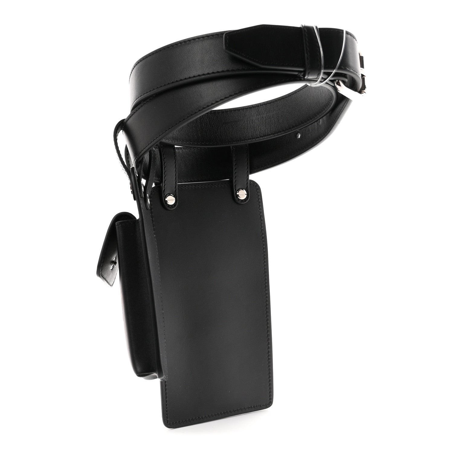 Fendi Vitello Glacier Utility Belt Pouch 85 34 Black 2 of 8