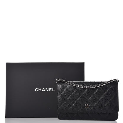 Chanel Caviar Quilted Wallet On Chain WOC Black 9 of 9