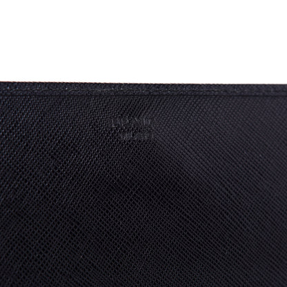 Prada Saffiano Metal Oro Chain Wallet Black 6 of 9