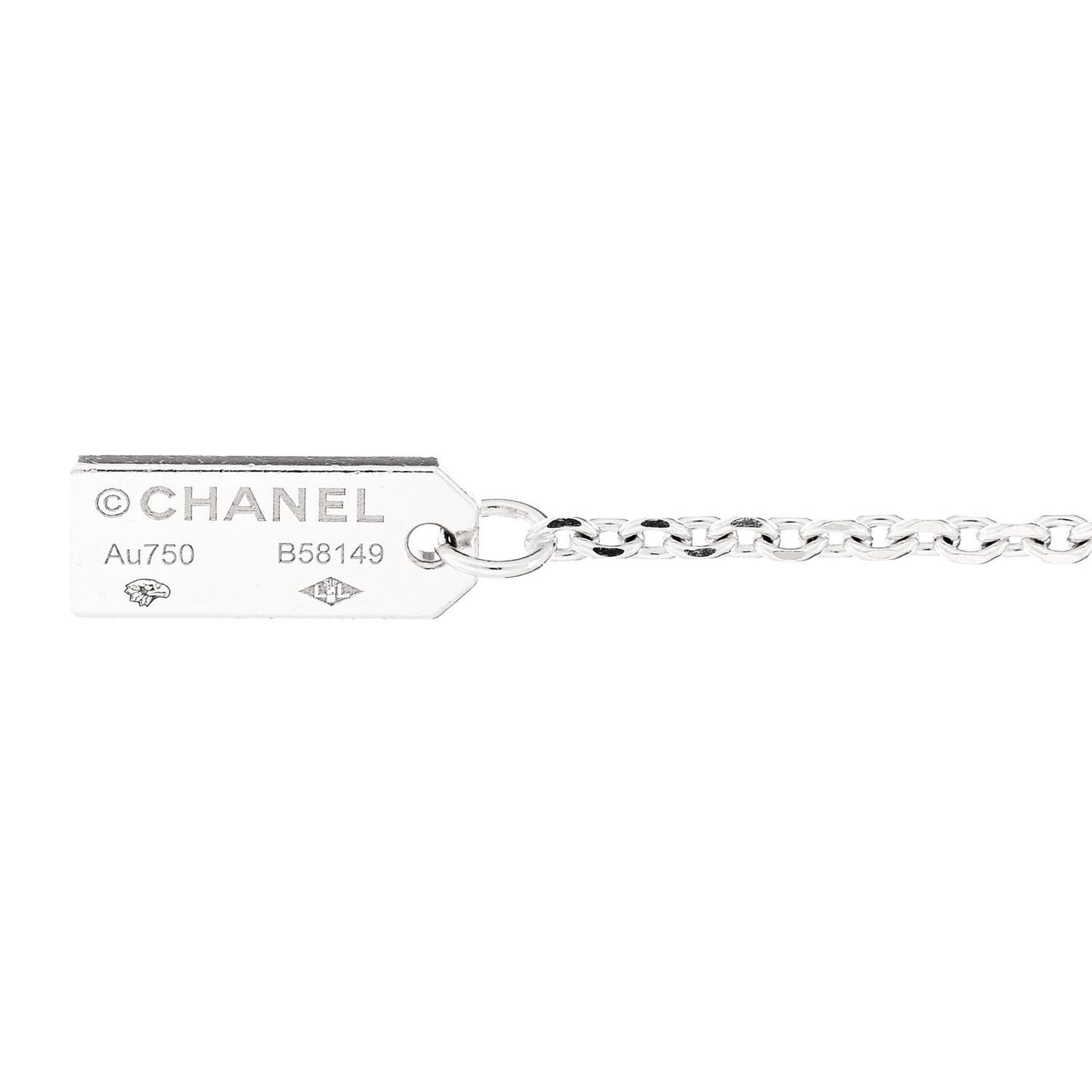 18K White Gold Diamond Eternal No 5 Necklace