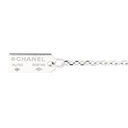 Chanel 18K White Gold Diamond Eternal No 5 Necklace 4 of 6