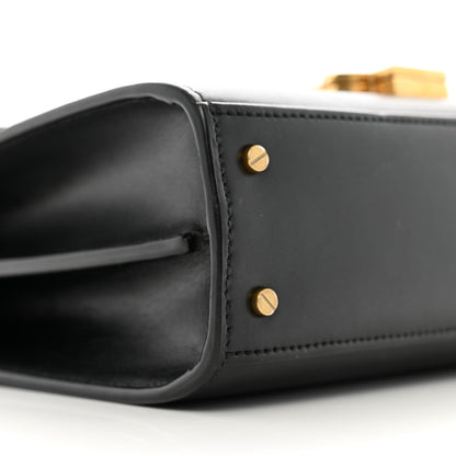 Saint Laurent Calfskin Mini Classic Monogram Cassandra Top Handle Black 10 of 14