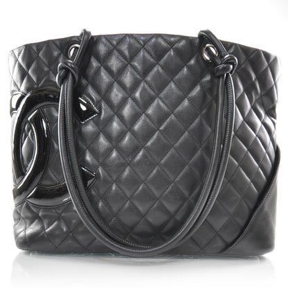 Chanel Calfskin Quilted Large Cambon Tote Black 1 of 9