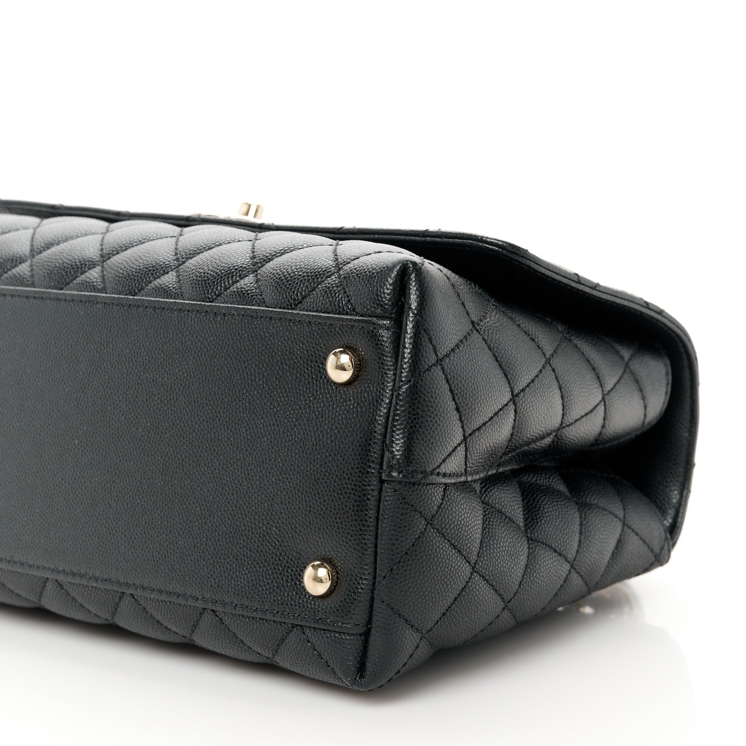Chanel Caviar Lizard Quilted Small Coco Handle Flap Black 11 of 11