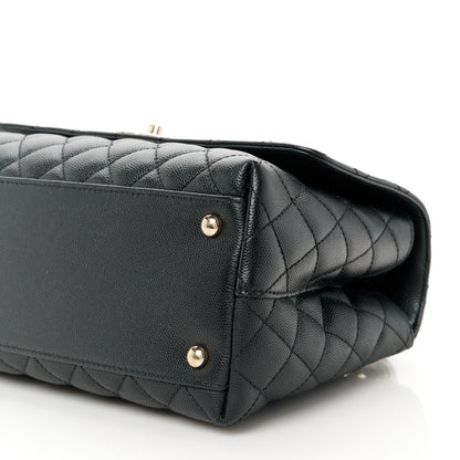 Chanel Caviar Lizard Quilted Small Coco Handle Flap Black 11 of 11