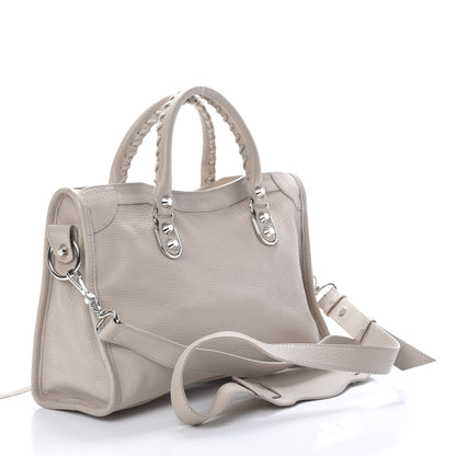 Balenciaga Chevre Silver Metallic Edge S City Beige Praline 2 of 9