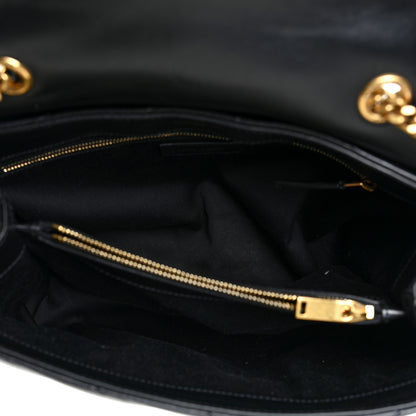 Saint Laurent Calfskin Y Quilted Monogram Medium Loulou Chain Satchel Black 8 of 14