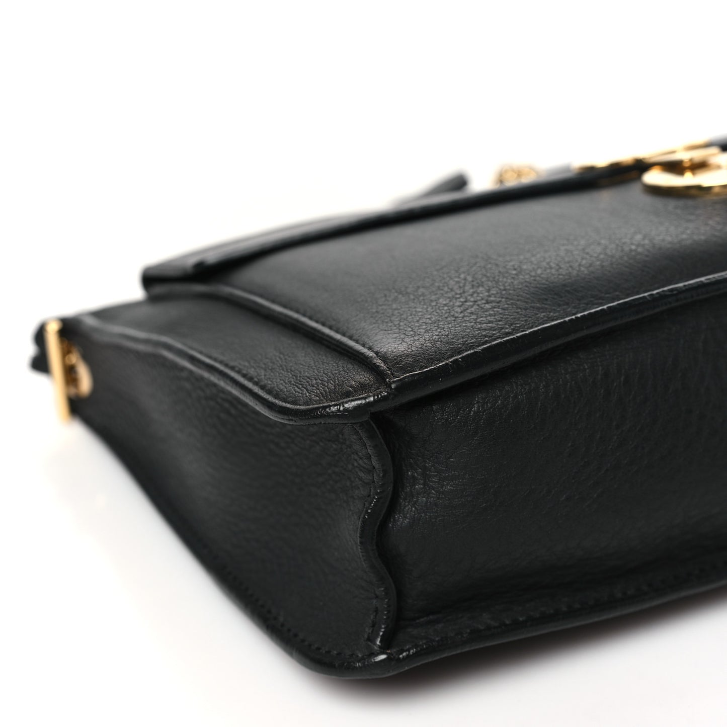 Calfskin Envelope Shoulder Bag Black