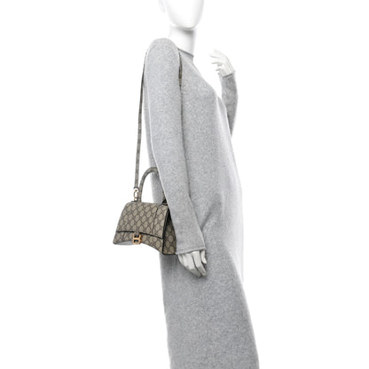 Balenciaga X GUCCI GG Supreme Monogram Small Hourglass Top Handle Bag Beige Ebony 2 of 11