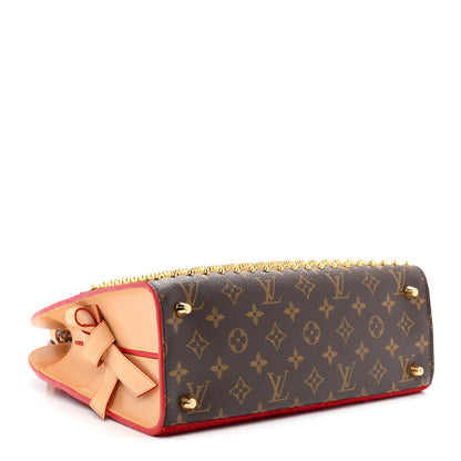 Louis Vuitton Monogram Calf Hair Spikes Iconoclasts Christian Louboutin Tote Red 4 of 9