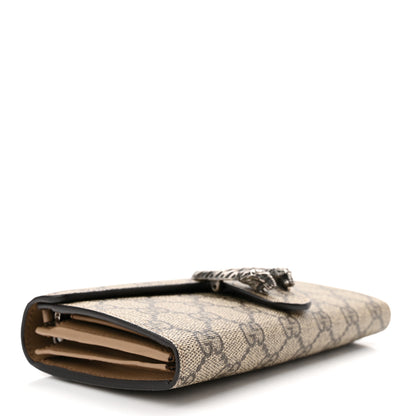 Gucci GG Supreme Monogram Dionysus Chain Clutch Wallet Beige Taupe 3 of 9