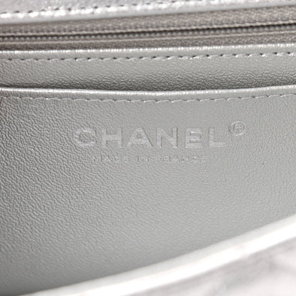 Chanel Metallic Lambskin Quilted Mini Rectangular Flap Silver 8 of 11