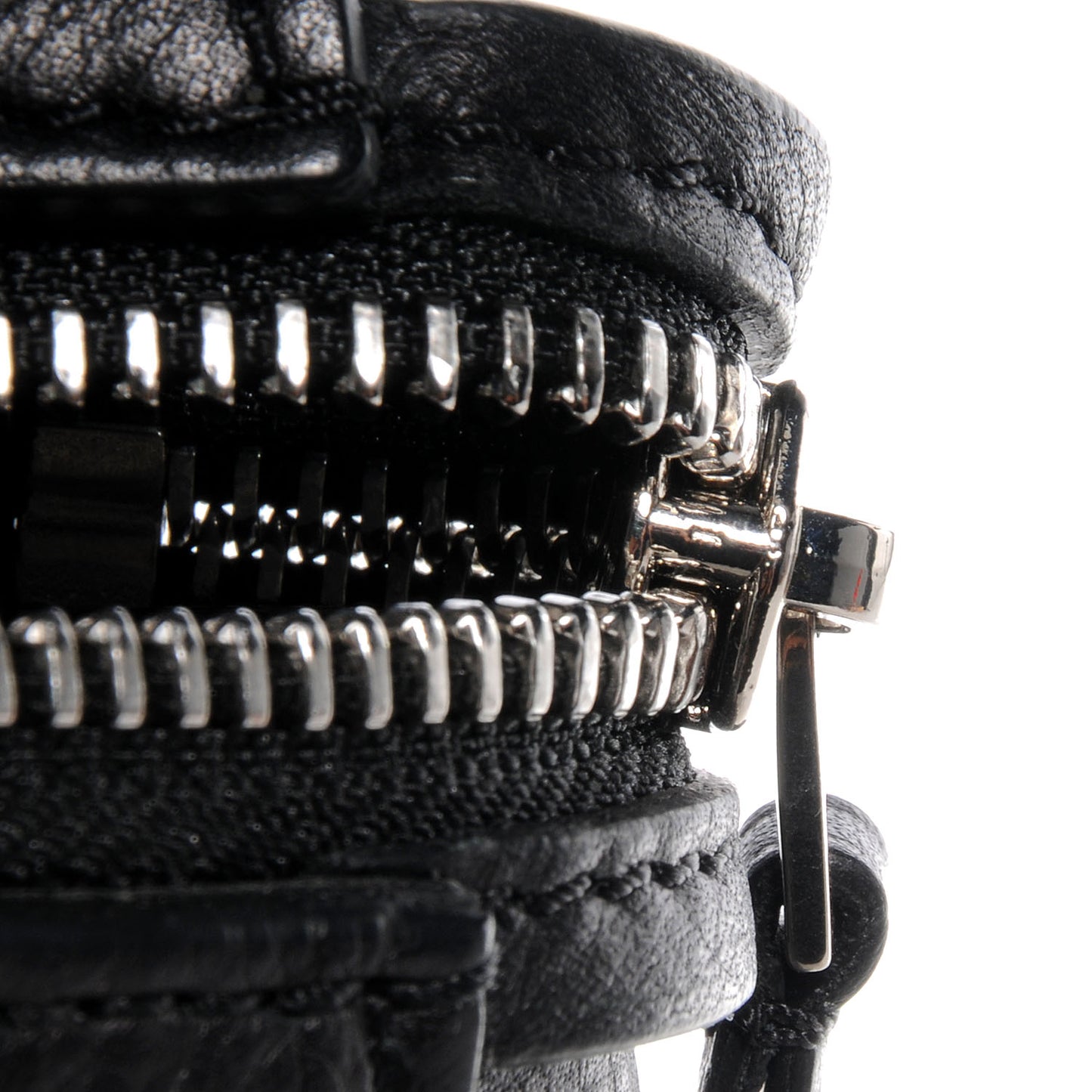 Textured Calfskin Medium Edge Shoulder Bag Black