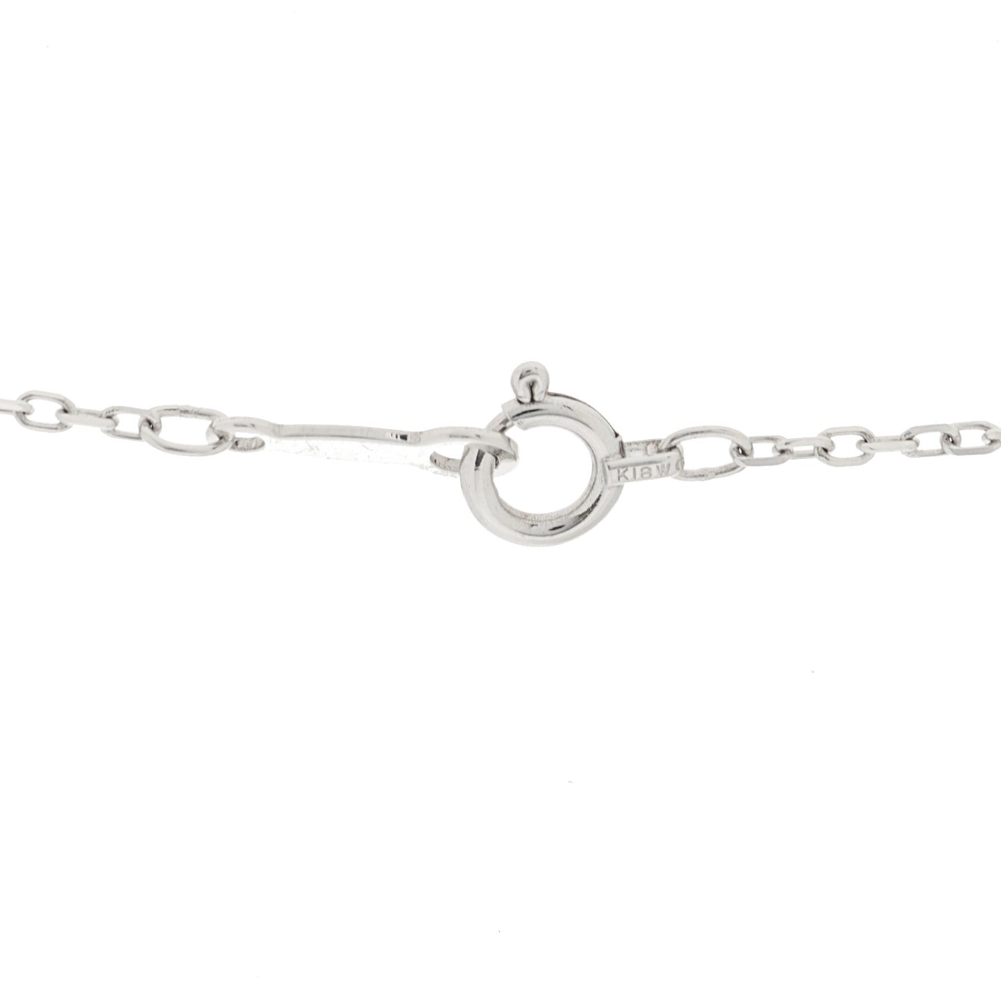 18K White Gold Diamond Akoya Cultured Pearl 5.5mm Cluster Pendant Necklace
