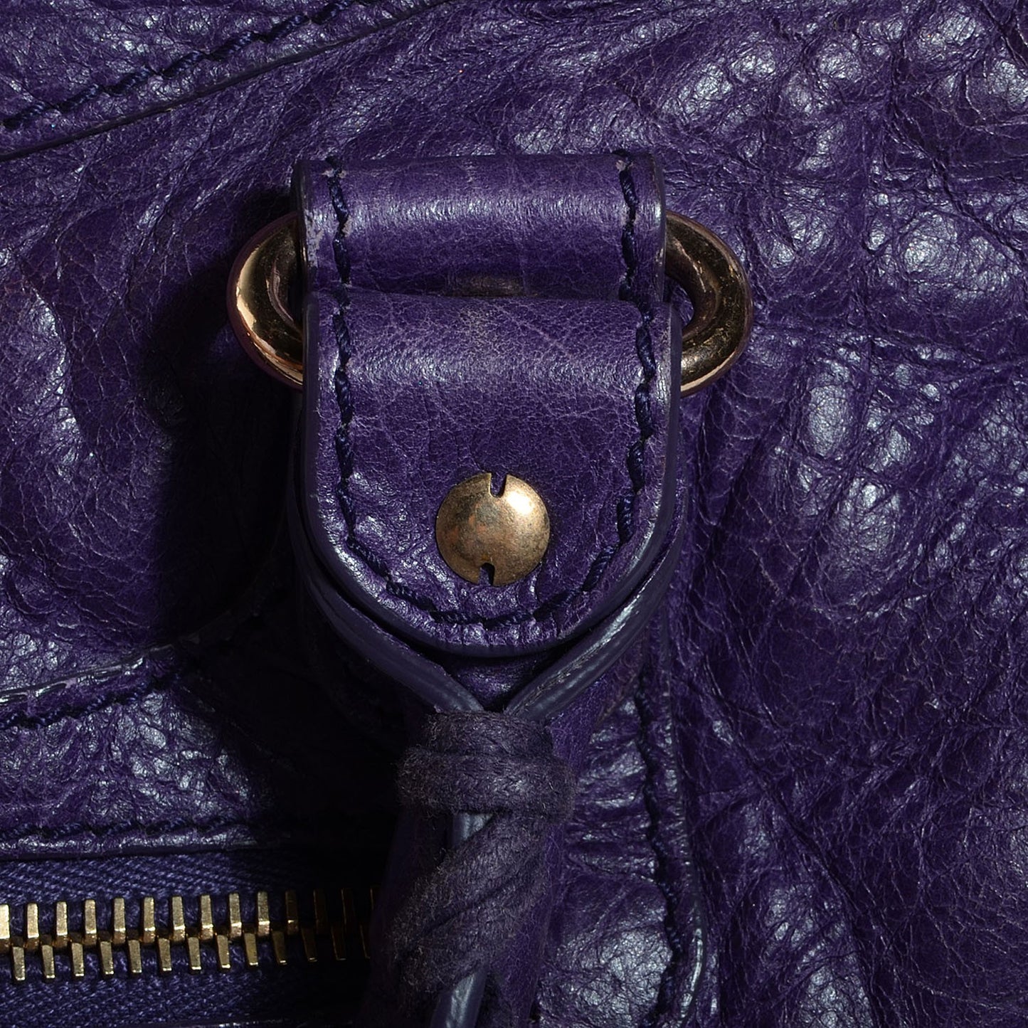 Agneau Giant 12 Rose Gold Hardware City Dark Violet