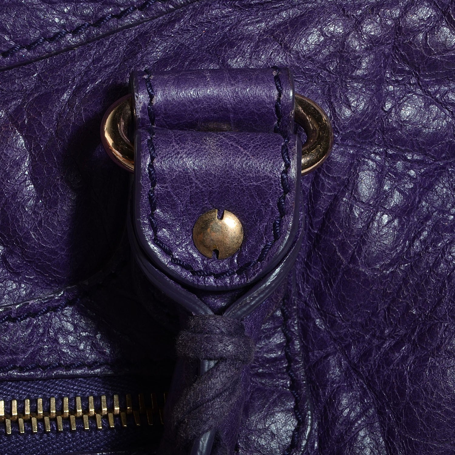 Balenciaga Agneau Giant 12 Rose Gold Hardware City Dark Violet 3 of 12