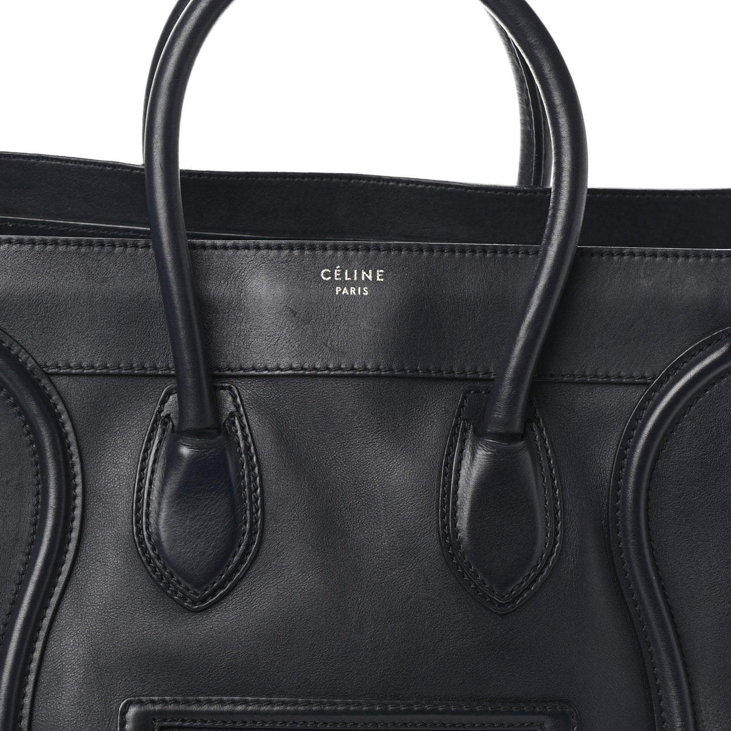 Smooth Calfskin Mini Luggage Navy Blue