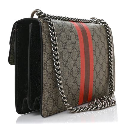 Gucci GG Supreme Monogram Equestrian Small Dionysus Shoulder Bag Beige Ebony Multicolor Black 3 of 9