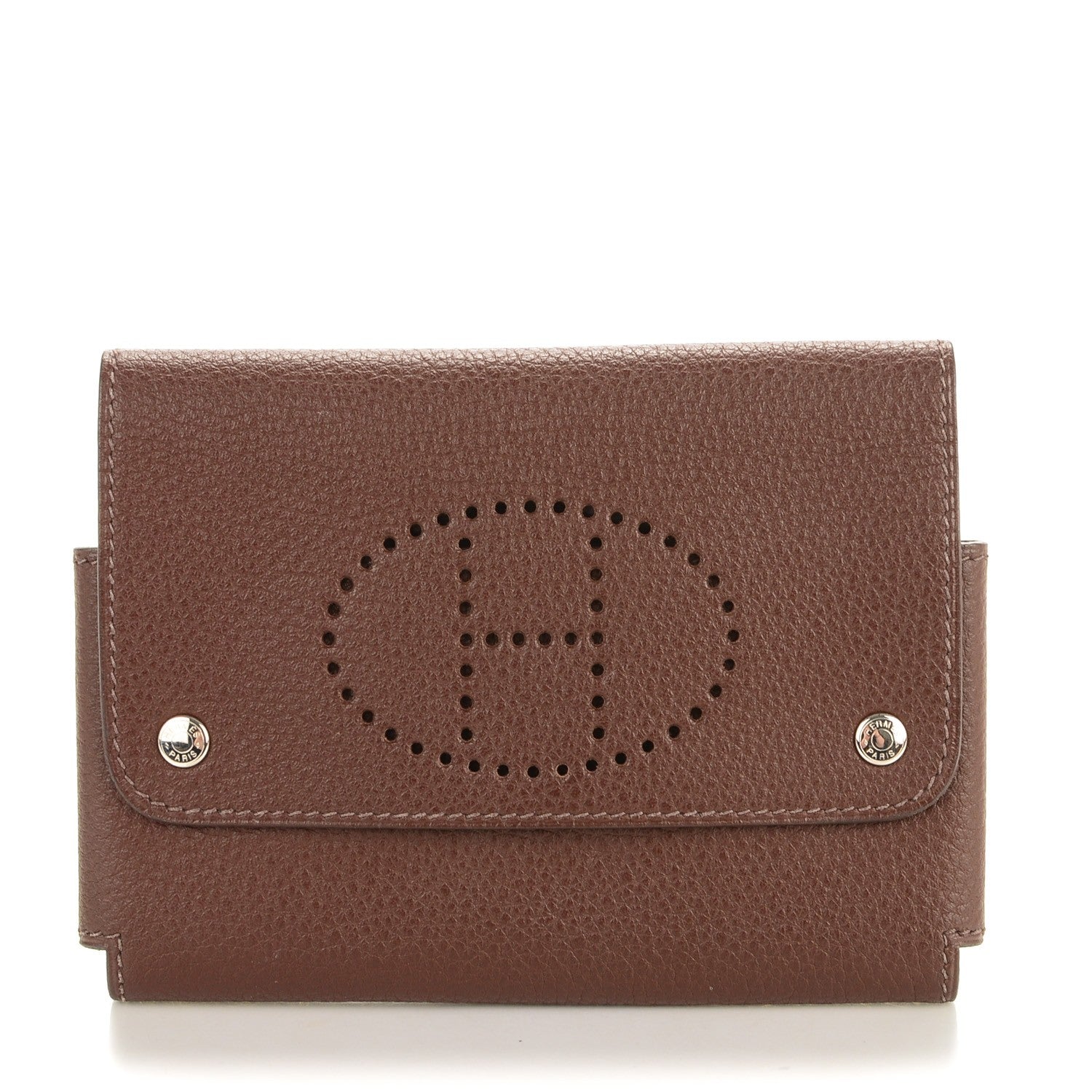 Hermes Taurillon Clemence Mises et Relances Chocolate 1 of 7