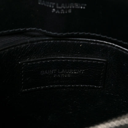 Saint Laurent Calfskin Y Quilted Monogram Small Loulou Chain Satchel Black 6 of 8
