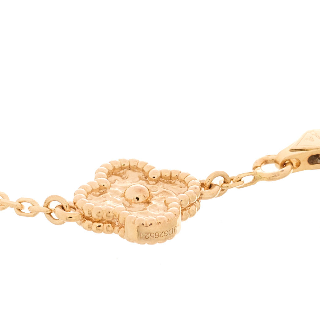 Van Cleef & Arpels 18K Rose Gold 6 Motifs Sweet Alhambra Bracelet 5 of 6