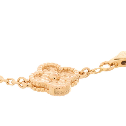 Van Cleef & Arpels 18K Rose Gold 6 Motifs Sweet Alhambra Bracelet 5 of 6
