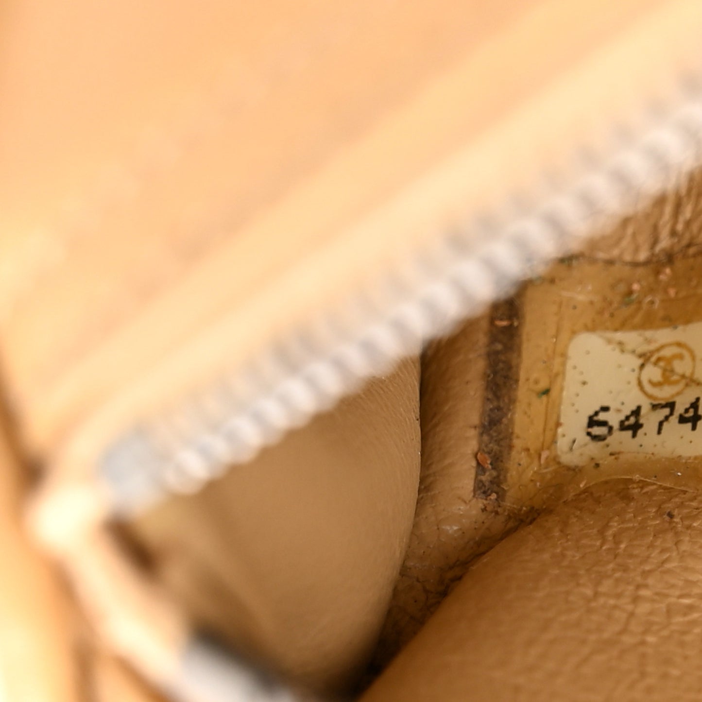 Lambskin CC Shoulder Bag Beige