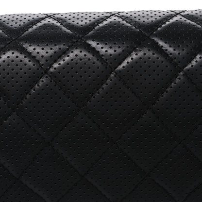 Chanel Lambskin Perforated Jumbo Punch Flap Black 8 of 10