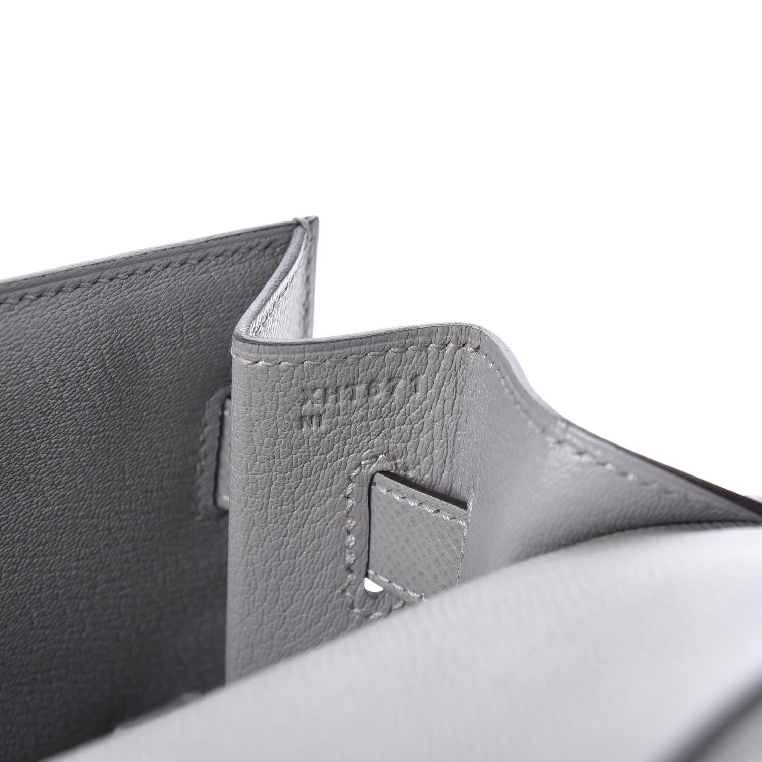 Hermes Epsom Kelly Sellier 35 Gris Mouette 7 of 9