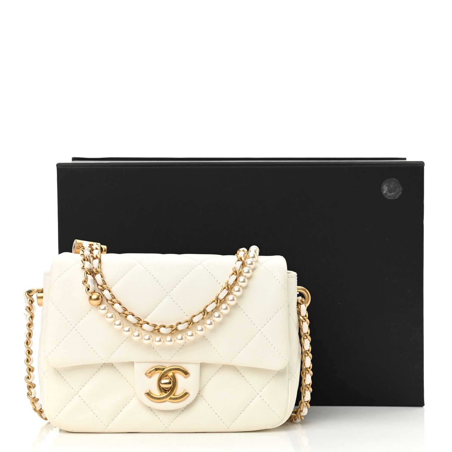 Chanel Lambskin Quilted Mini My Perfect Flap White 11 of 11