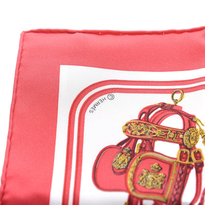 Hermes Silk Brides de Gala Nano Scarf 20 Rouge White Or 4 of 4