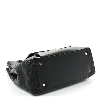 Chanel Caviar Quilted Large Flap Shopping Tote Black 4 of 11