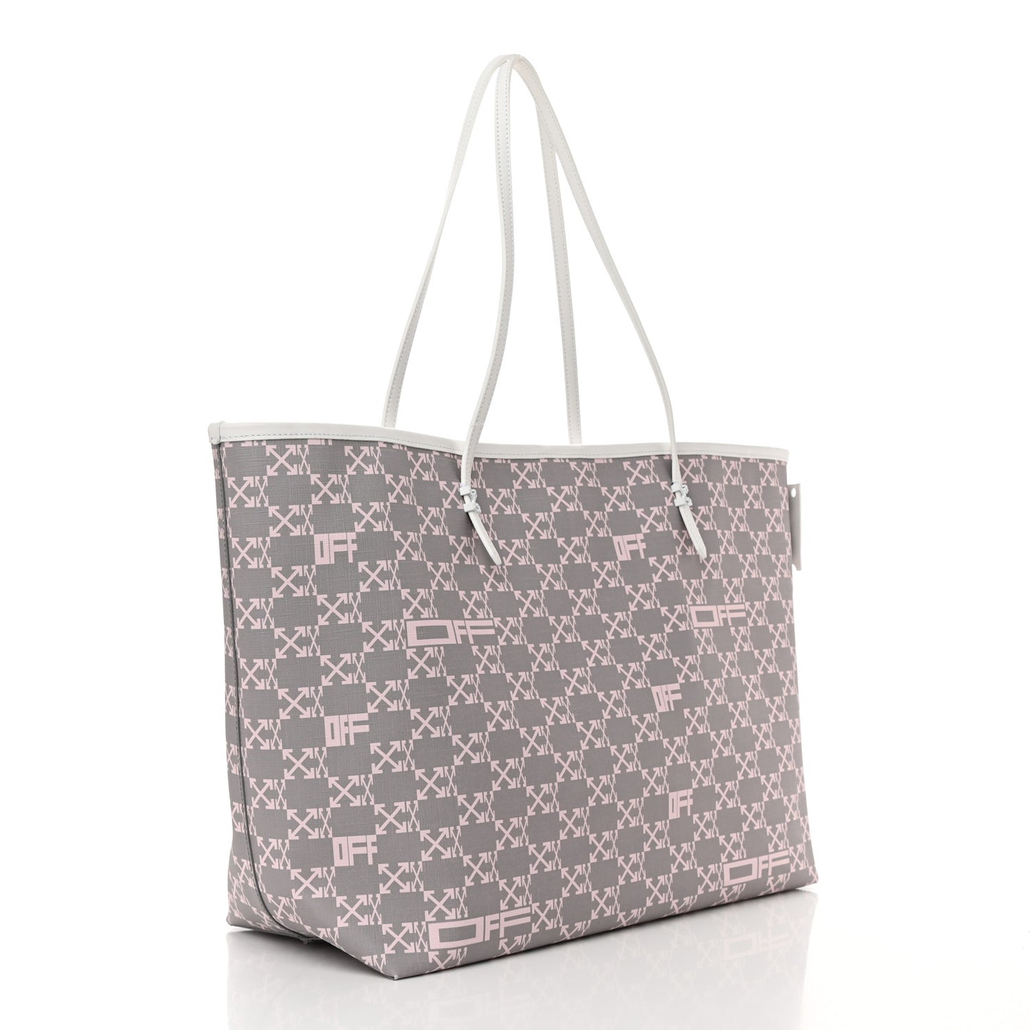 Coated Canvas Arrow Print Day Off Tote Bag White