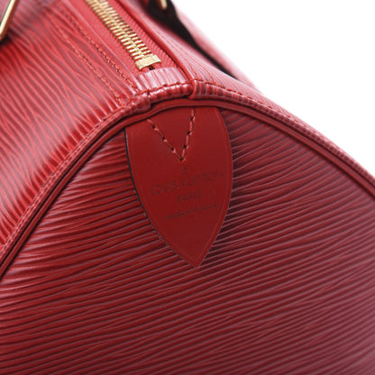 Louis Vuitton Epi Speedy 25 Castillan Red 8 of 11