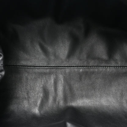 Bottega Veneta Metallic Bark Calfskin Embossed The Pouch Oversized Clutch Silver 5 of 8