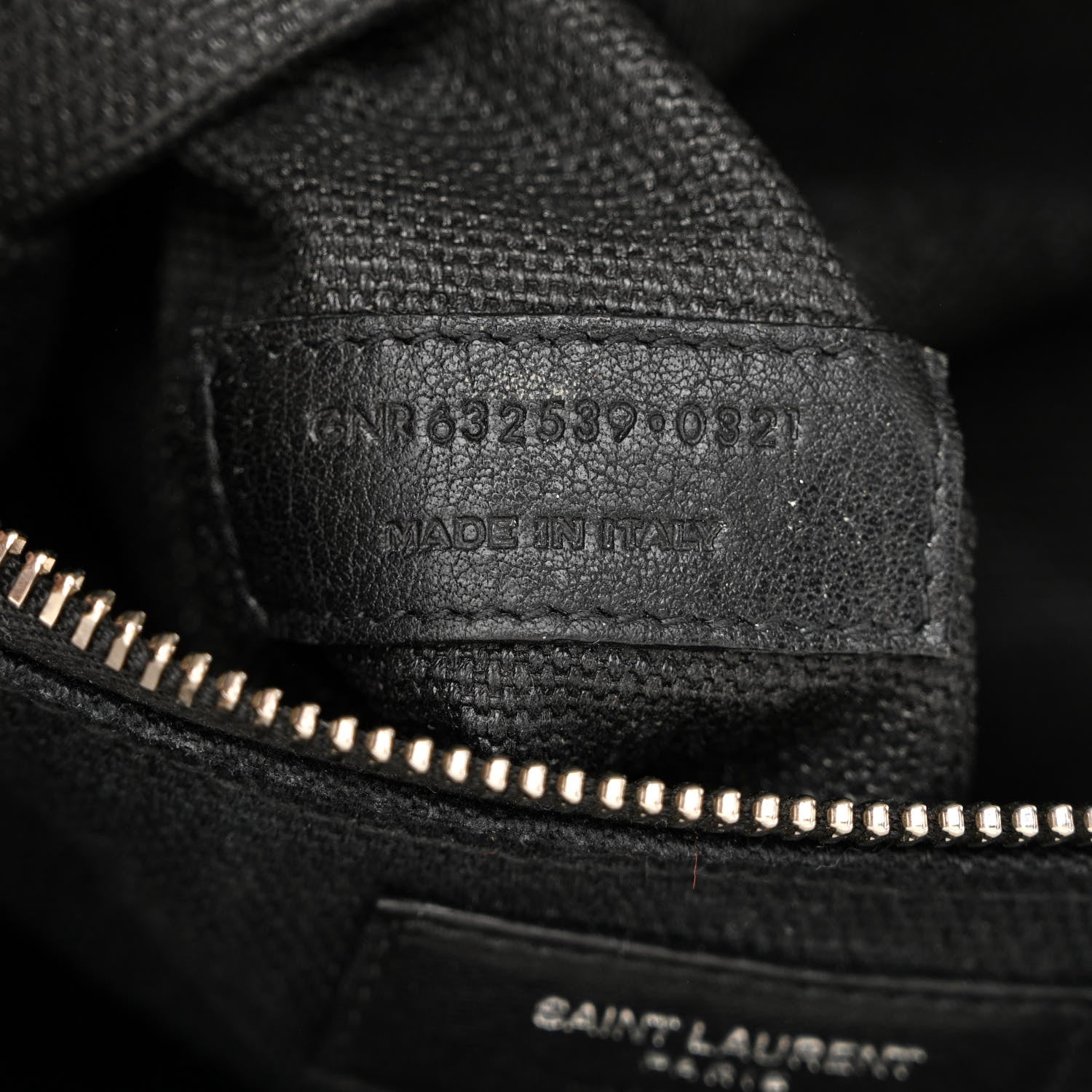 Saint Laurent Linen Calfskin Rive Gauche North South Tote White Black 7 of 15