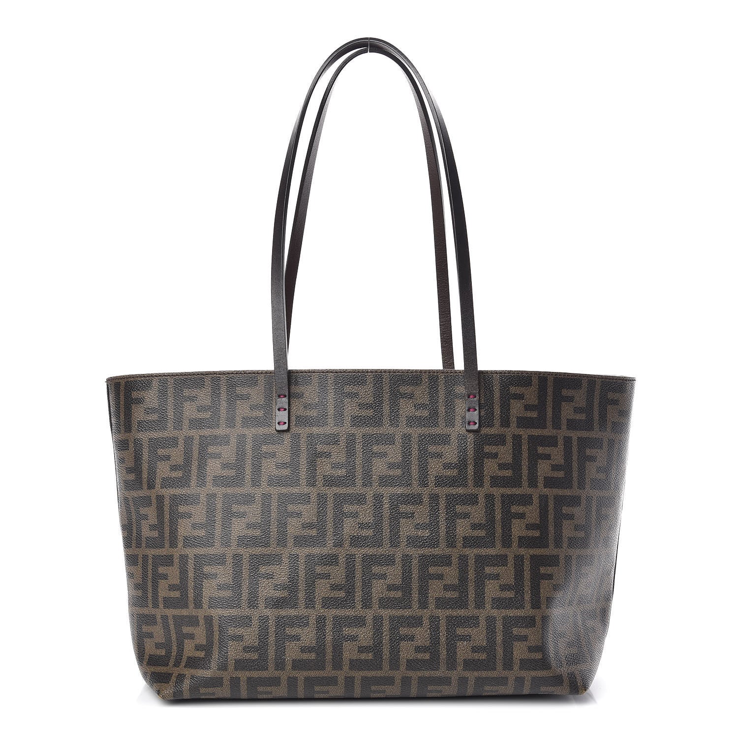 Fendi Zucca Spalmati Small Roll Tote Tobacco Fuxia 1 of 22