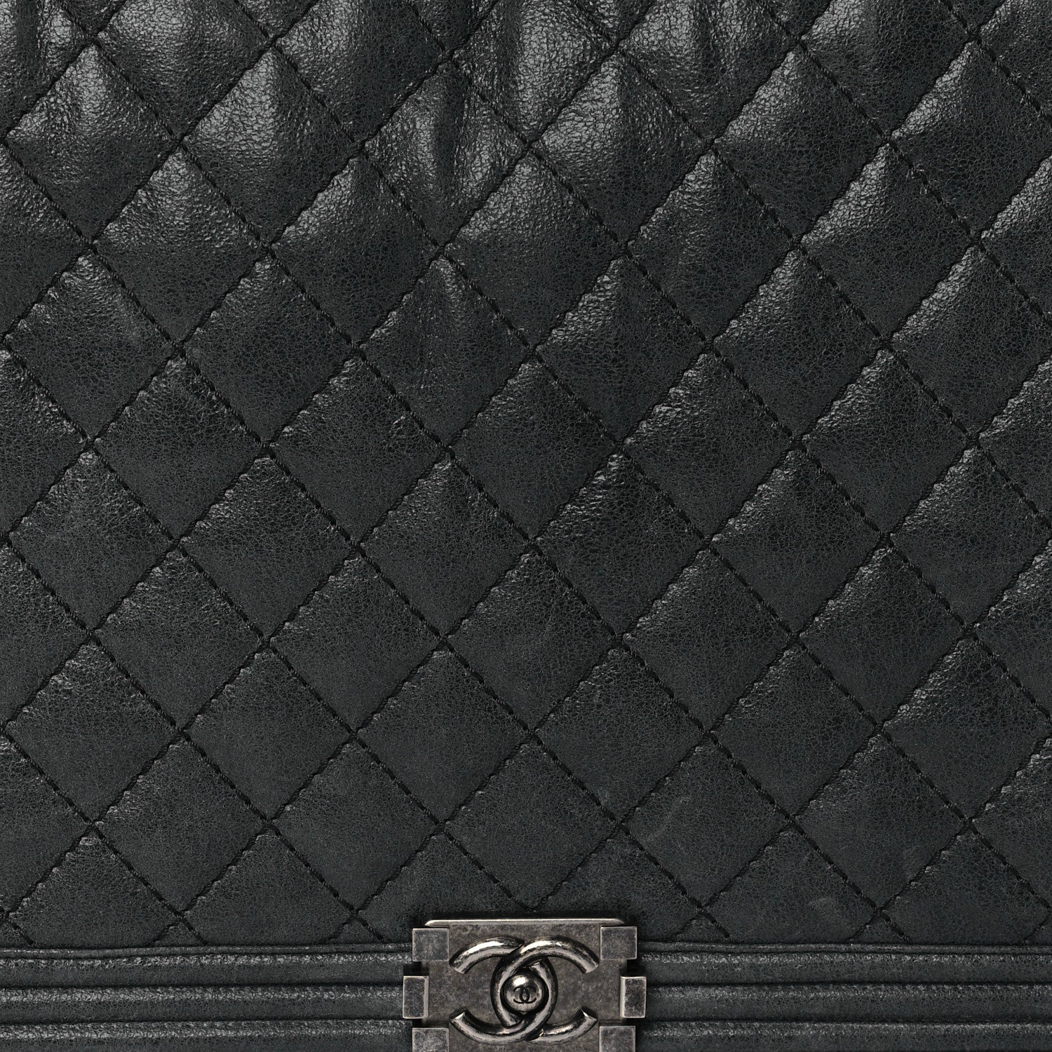 Chanel Goatskin Quilted Large Gentle Boy Flap Black 7 of 9